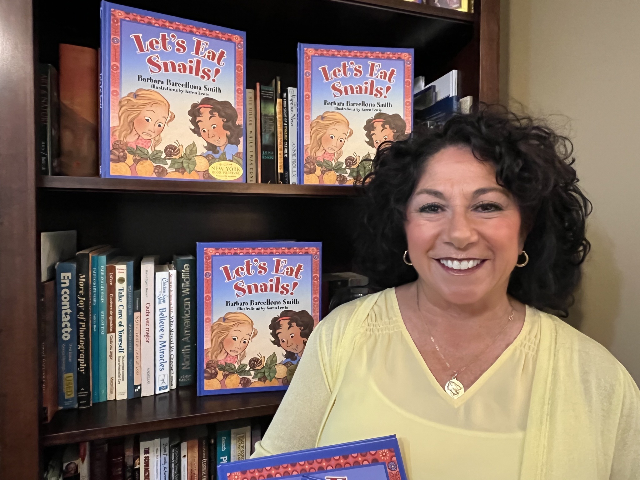 Barbara Barcellona Smith with her books